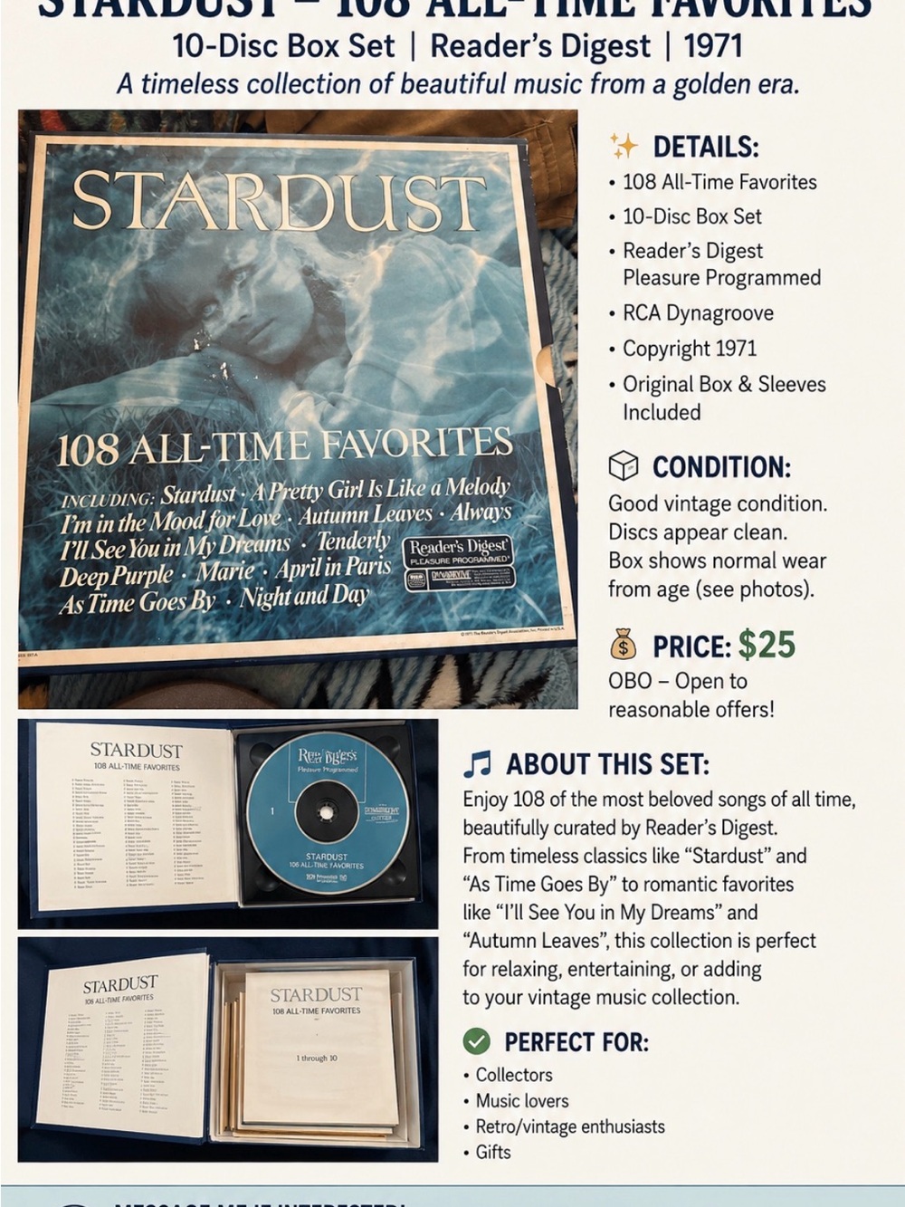 Stardust 108 All-Time Favorites Box Set - Blue